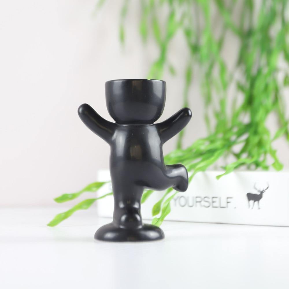 Little Human Ceramic Succulent Planter Hooray / Black | Sage & Sill