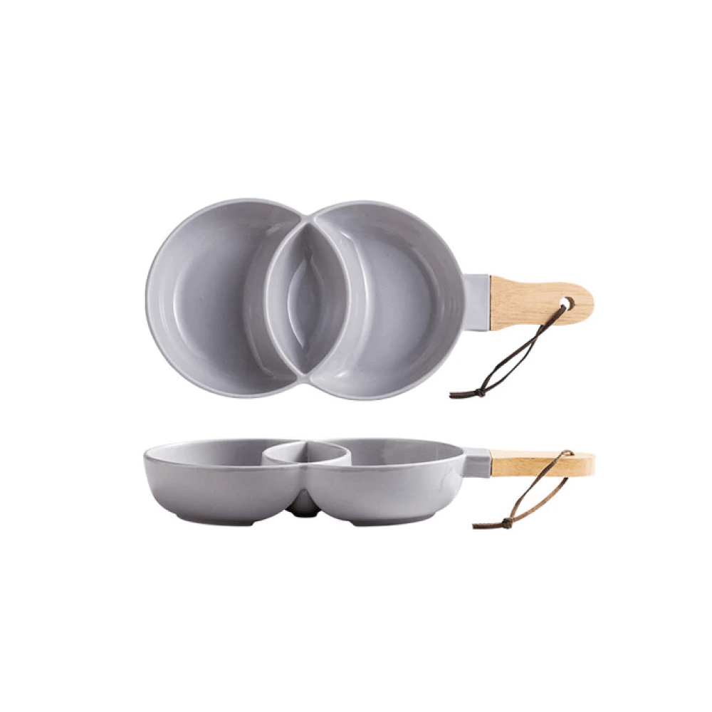 Venn Ceramic Snack Tray LightGray | Sage & Sill