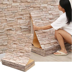 Waterproof Wallpaper Self-adhesive Foam Brick Wall Stickers