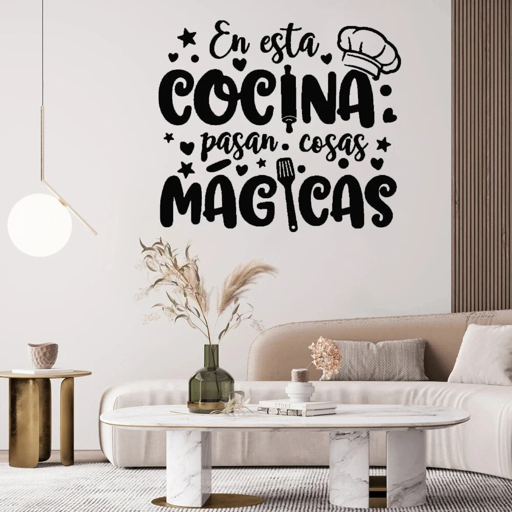 Magic Kitchen in Spanish Wall Sticker