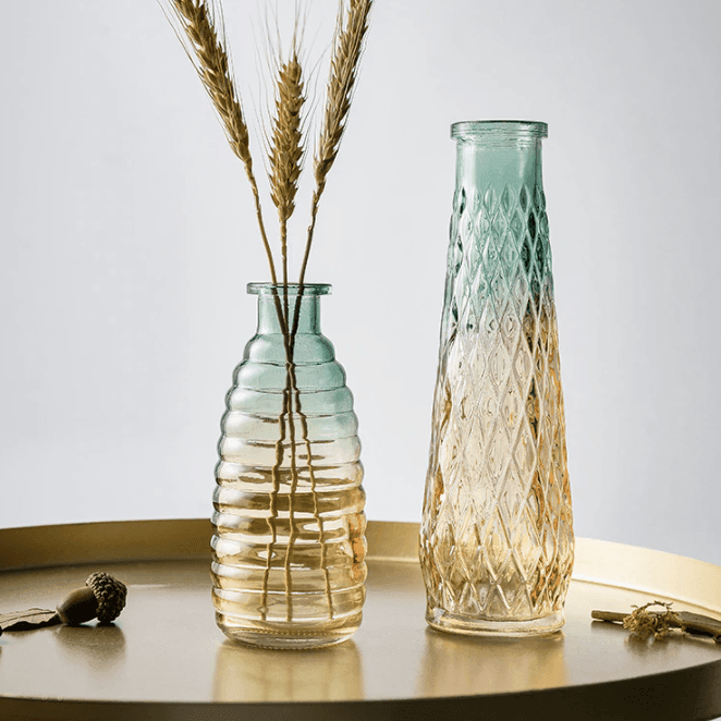 Ombré Glass Bottle Vases