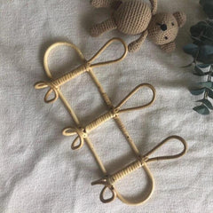 Rattan Trio Hook Wall Hanger