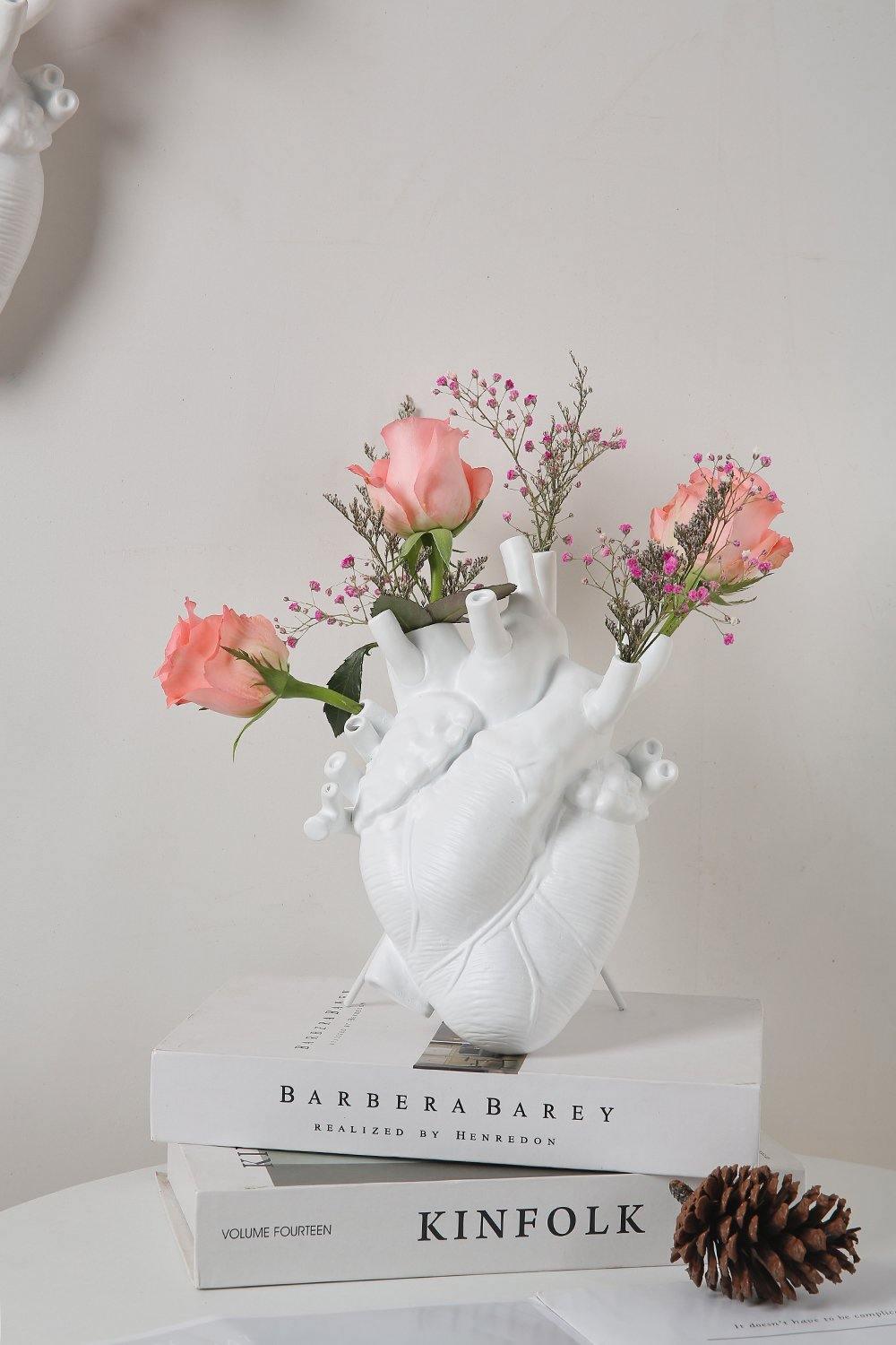 Anatomical Heart Ceramic Vase