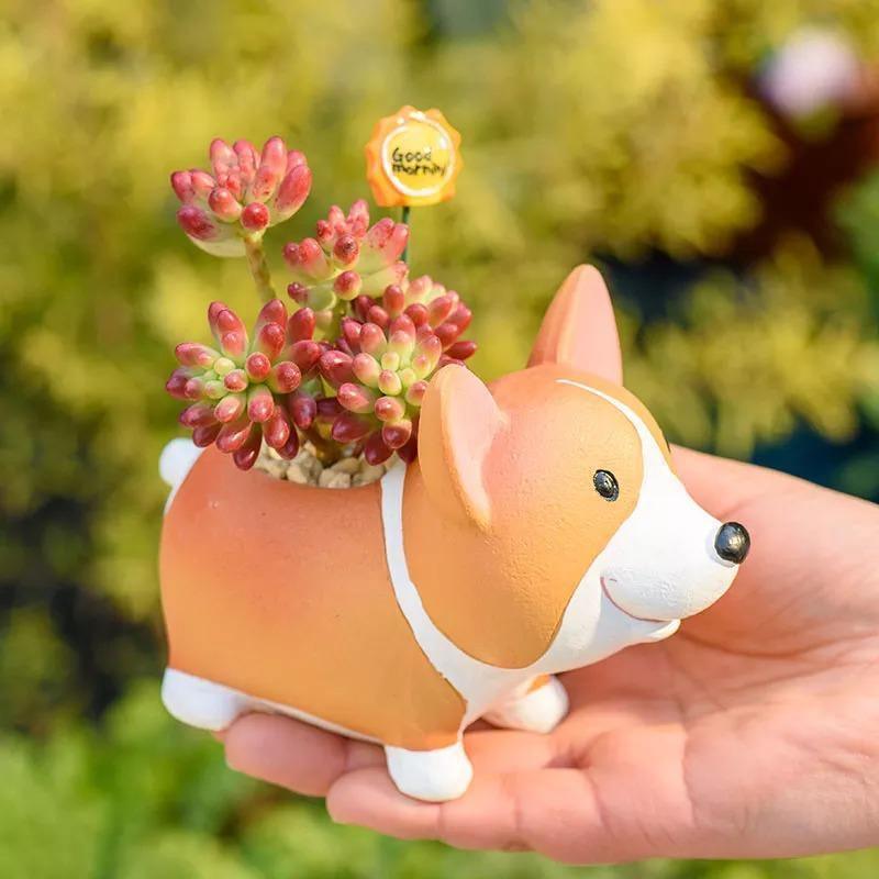 Corgi Succulent Planter