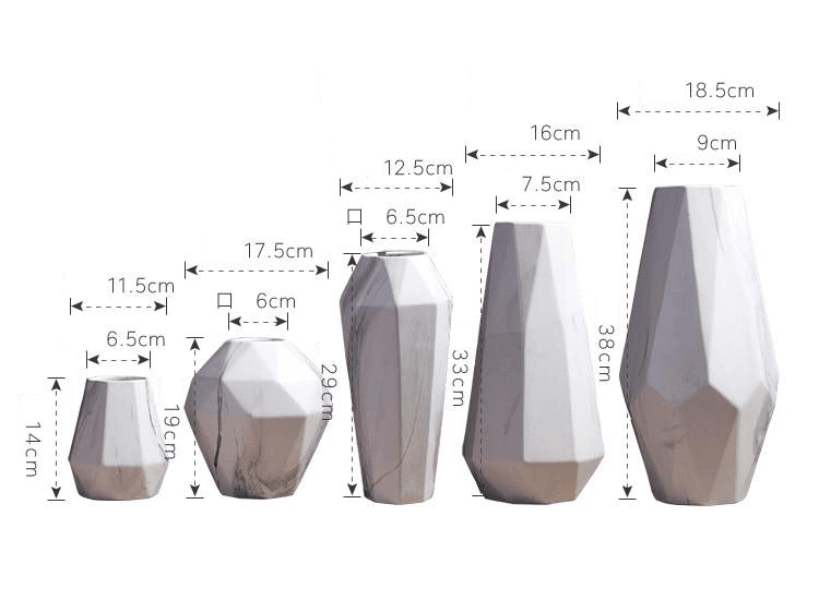 Geometric Marble Vases