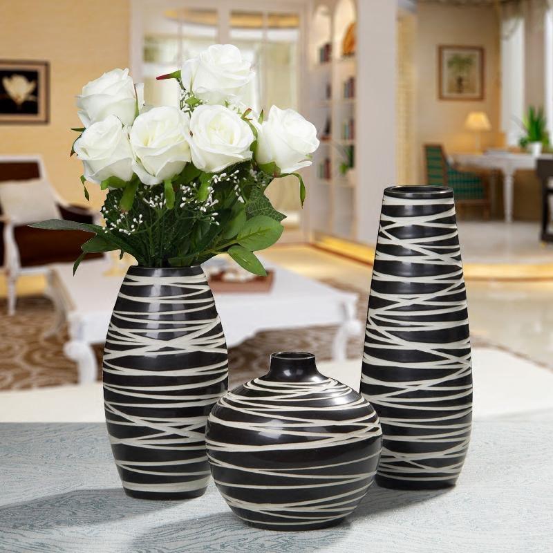 Abstract Black And White Vases