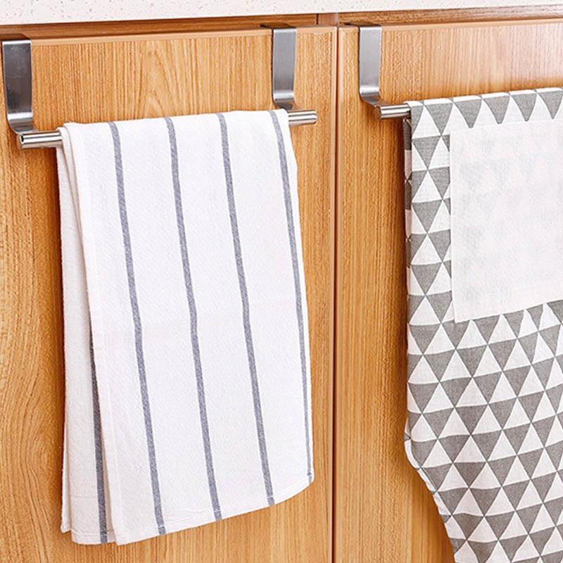 Over Cabinet Door Stainless Steel Towel Rack