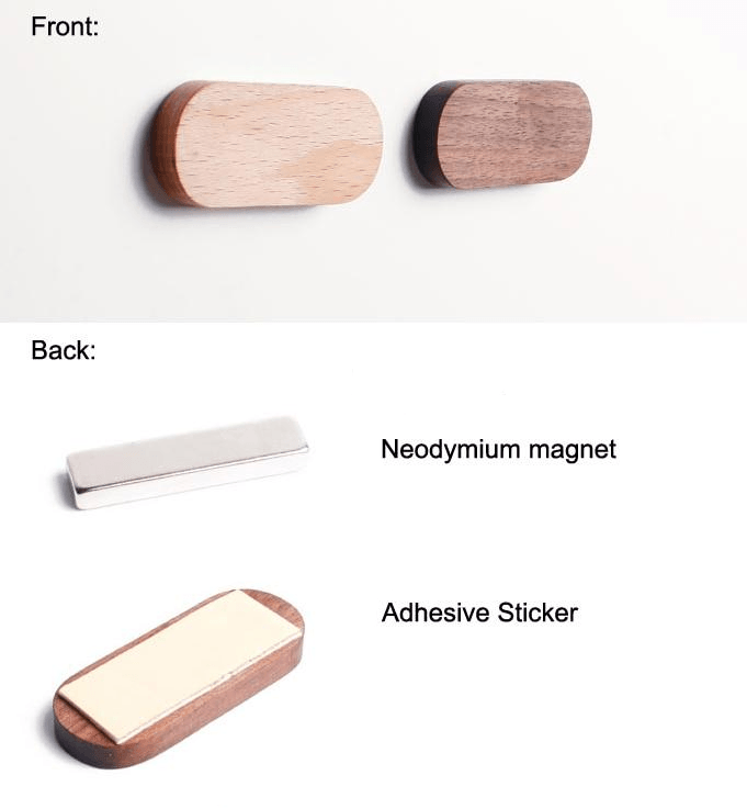 Magnetic Wooden Wall Key Holder