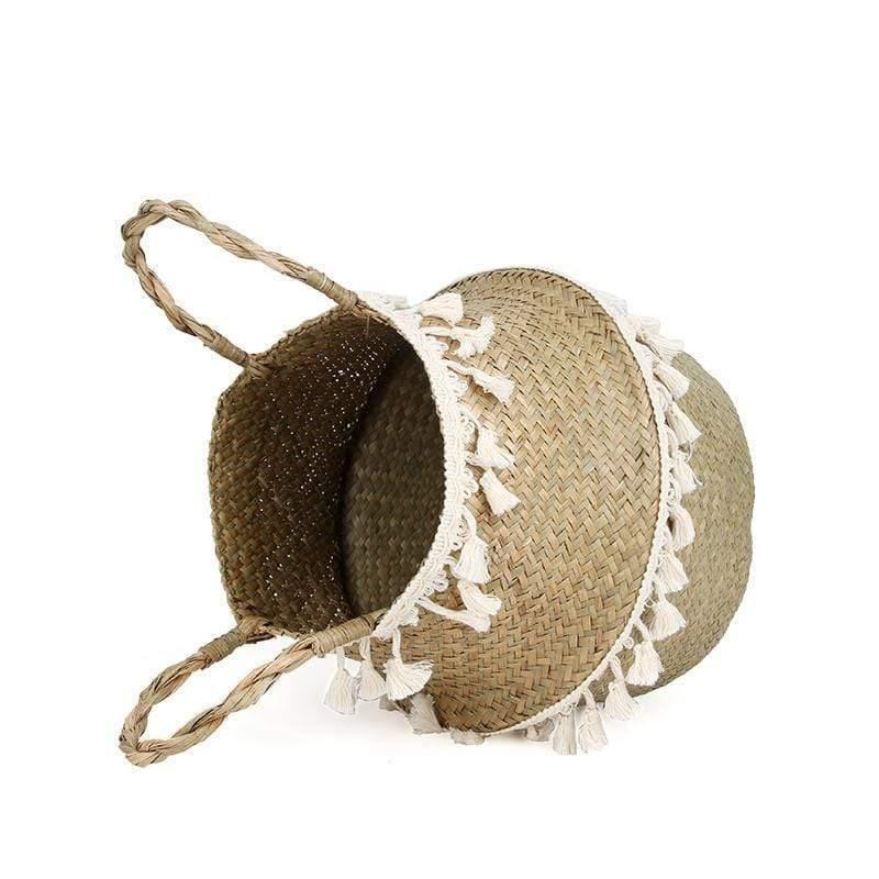 Boho Seagrass Wicker Basket