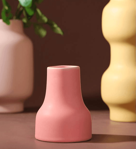 Warm Berry Palette Ceramic Flower Vase