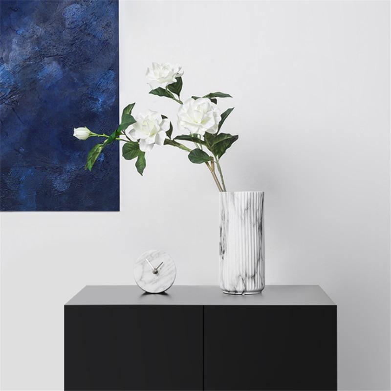 Textured Marble Flower Vase