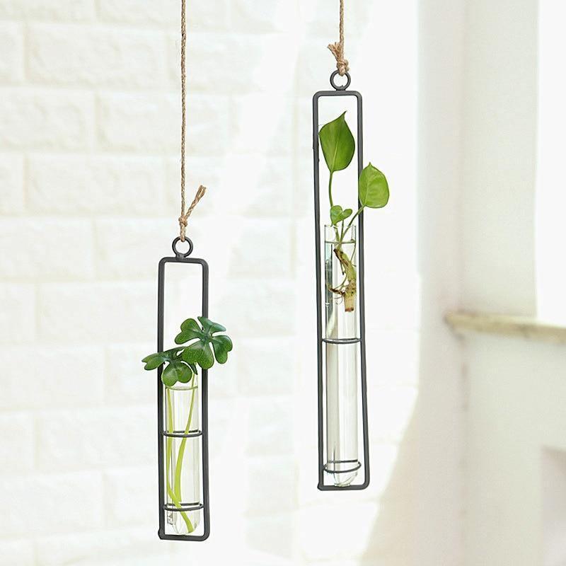 Hanging Iron Propagation Terrarium Vases