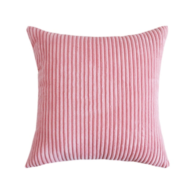 Supersoft Corduroy Cushion Cover Plain Striped