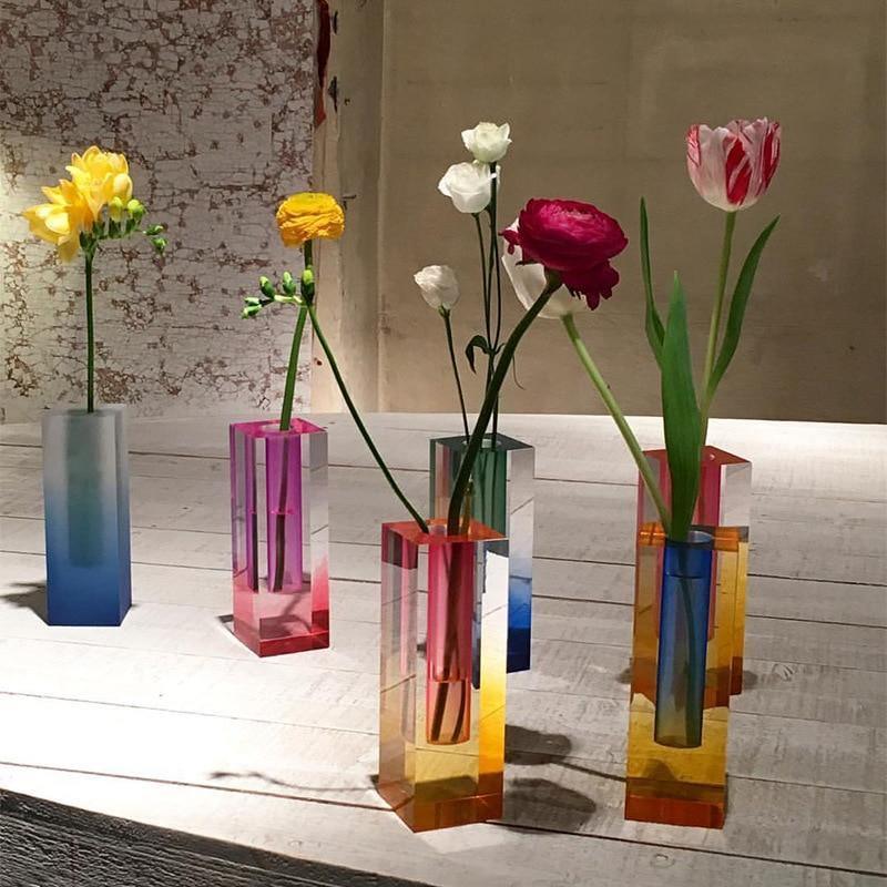 Modern Prism Acrylic Vase