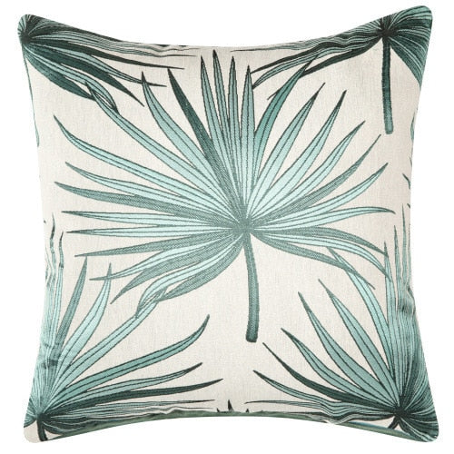 Plant Pattern Linen Pillow Case