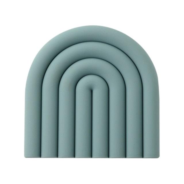 Rainbow Silicone Coasters CadetBlue | Sage & Sill