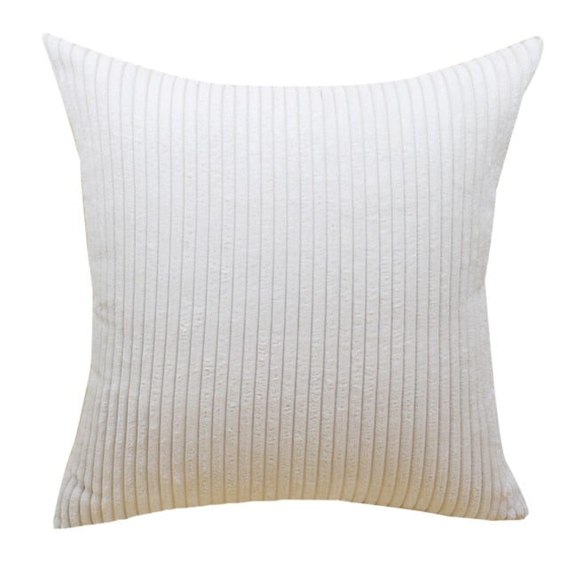 Supersoft Corduroy Cushion Cover Plain Striped